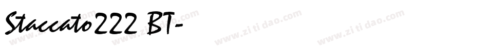 Staccato222 BT字体转换
